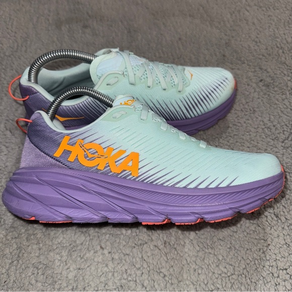 Hoka One Rincon 3 Women’s 8B Running Shoes Aqua Blue/Purple 1119396 - Picture 1 of 11